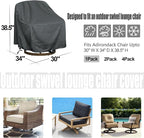 Outdoor Swivel Lounge Chair Cover 1 Pack, Fits to Lawn Patio Chairs, 420D - Image 2