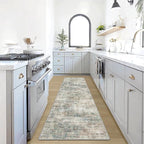 2'6''x8' Runner Rugs Washable Rug: Modern Abstract Multi Color Carpet | by GENTDRIZZ