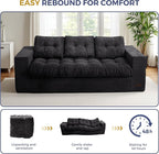 MAXYOYO Oversized Loveseat Sofa Couch, Upholstered Bean Bag Chair Cloud 3-Seat - Image 8