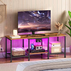 HOOBRO TV Stand with Charging Station to 55 Inches, LED Entertainment Center by HOOBRO