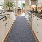 2x10 Grey Blue/White Runner Rug Washable Non-Slip - Image 2