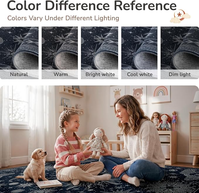 Vacuum-Friendly, 8x10 Washable Area Rug - Image 7