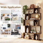 Giantex 5-Tier Bookshelves Set of 2, 10-Cube Geometric Bookcase - Image 6