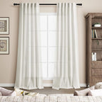Cream Linen Curtains 84 inches Long - Image 7