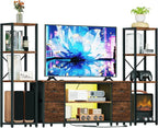 LED TV Stand Bookshelf Combo - Image 9