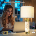 Natural Alabaster Table Lamps Set of 2, Table Lamp - Image 4