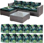 CALBODE 12 Pcs Stretch Outdoor Seat Cushion Covers, Indoor/Outdoor Couch Cover by CALBODE