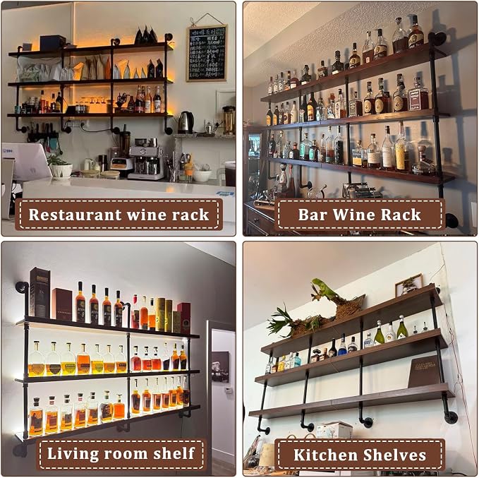 Wall Mounted Solid Wood Wine Rack, Large Wine Rack - Image 6