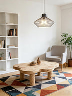 40" Cloud Coffee Table with 4 Round Table Legs, Modern Irregular Center Table - Image 8