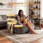 Bean Bag Chair for Adults, Oversized Memory Foam Bean Bag Chairs, Soft Corduroy - Image 3