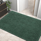 Sturdy Front Door Mat, Absorbent Muddy Dirt Resist Welcome Door Mats Outdoor by HIYARD