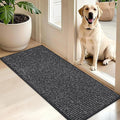 BEQHAUSE Dirt Trapper Door Mat 20"x48", Non-Slip Washable Doormat, Charcoal | by BEQHAUSE