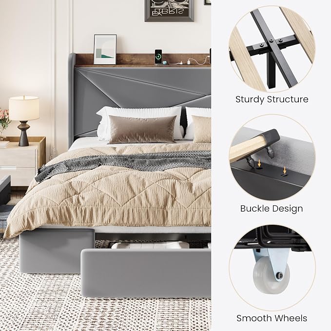 SHA CERLIN King Size Bed Frame - Image 9