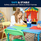 Flash Furniture Mindy Kids 5-Piece set Folding Square Table and Chairs Set - Image 10