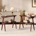 Set of 2 Solid Wood End Table, 2-Tier Side Table by TribewoodbyTribesigns
