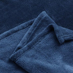 BEDELITE Fleece Blanket Soft Plush Queen Size Bed Blanket Navy 90"x90" | Ultra - Image 7