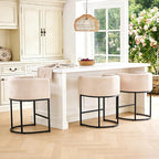 ClinQ 26" H Counter Height Bar Stools Set of 6, Modern Barrel Counter Stools - Image 6
