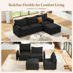 Vesgantti 108" Modular Sectional Sofa, Comfy Cloud Couch - Image 7