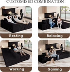 104" Convertible Sectional Couch - Image 4