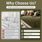 Velvet Couch Cover, Washable Sectional Sofa Cover, Anti Slip Sofa Slipcover - Image 3