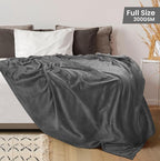 Utopia Bedding Ultra Soft Fleece Bed Blanket Full Size Grey | Microfiber Plush - Image 2