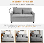 3 in 1 Convertible Sleeper Sofa Bed, 56.9" Small Pull Out Couch Bed - Image 9
