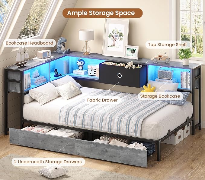 Hasuit Twin Corner Bed Frame - Image 4