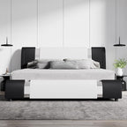 SHA CERLIN Modern Faux Leather King Bed Frame - Image 3