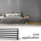 Art3d 107" x 8" Wall Panel 3D Fluted - Image 3