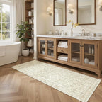 Soalmost Runner Rug 2x5 Washable Non-Slip Kitchen Entry Runners Beige/Brown | - Image 4