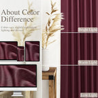 Burgundy Linen Curtains 80 Inch Length - Image 3