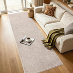 2x8 Oatmeal/White Runner Rug Washable Non-Slip - Image 7