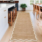 GarveeHome Scalloped Washable Runner Rug 2x6 Runner Non Slip Kitchen Rugs | - Image 2