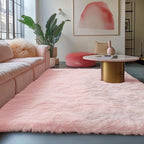 Soft Pink Fluffy Shag Pastel Area Rugs - Image 9