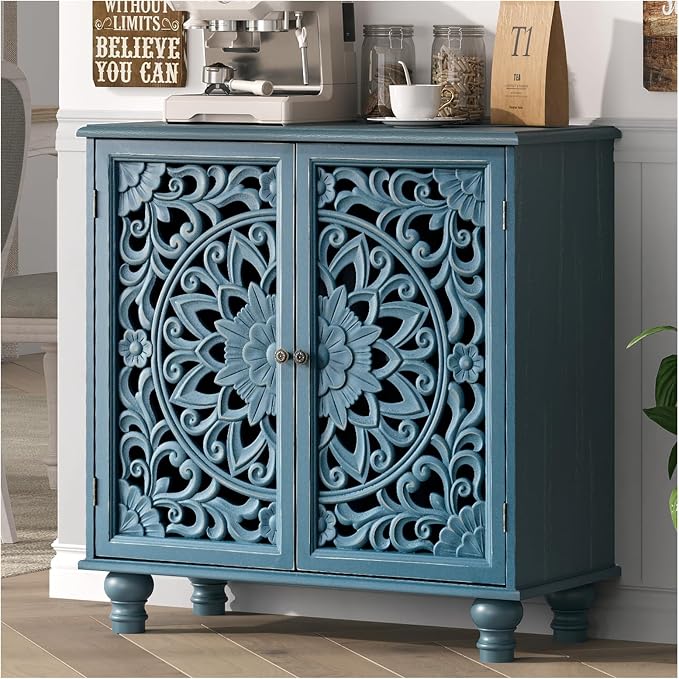 JOINICE Blue Accent Cabinet - Image 9