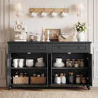Scurrty Sideboard Buffet Cabinet, Vintage Coffee Bar Cabinets - Image 4