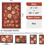 DUKINO 8x10 Area Rugs, Floral Washable Living Room Rug Non Slip, Stain Resistant - Image 2