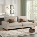 EASE MOOSE 88.5" Large Seat Faux Leather Loveseat Sofa, Waterproof and - Image 3