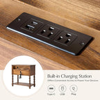HULALA HOME Farmhouse Storage End Table - Image 3