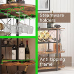 ZOPEND 3-Tier Wine Bar Cart - Image 6