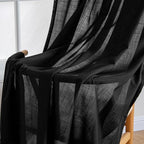MIULEE Black Linen Curtains 84 Inch Length 2 Panels - Image 6