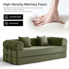 79" Convertible Sofa Bed with Fixed-Shape Frame & Removable Armrests, Modular - Image 6