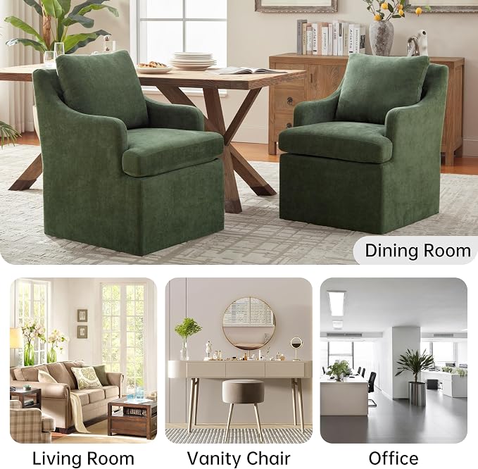 VKNOW Upholstered Dining Chairs Set of 2, Modern Kitchen Chairs Dining Room - Image 6