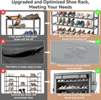 LANTEFUL Shoe Rack with Covers 10 Tier Tall Shoe Rack Organizer Large Capacity - Image 6