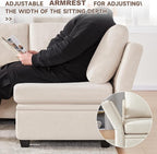 Weture Modular Sectional Sleeper Sofa, Sectional Couch Reversible Sleeper Sofa - Image 6