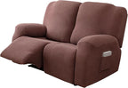 Genina Recliner Loveseat Covers, Stretch Reclining Sofa Covers, 2 Seater Couch - Image 8