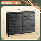 WLIVE Dresser for Bedroom with 8 Drawers, Wide Fabric Dresser for Storage and - Image 3