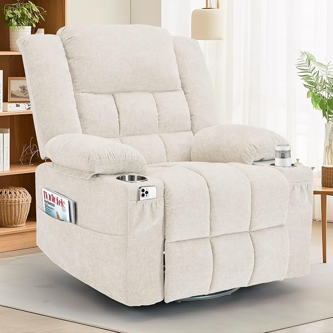 Korser 360° Swivel Rocker Recliner by KORSER