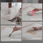 OHSIO Couch Cushion Covers for Sectional Sofa, Stretch Soft Sofa Slipcovers - Image 3