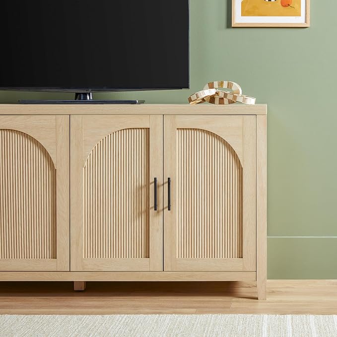 Walker Edison Sasha 4-Door Reeded Sideboard Buffet - Image 6